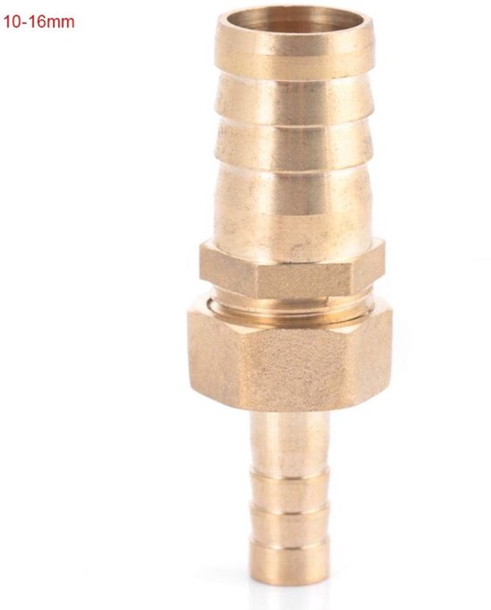 Messing fitting slangverbinder - reducer-adapter - 10mm-16/19/25mm - slangverbinder - hoogwaardige materialen - geschikt voor diverse slangen