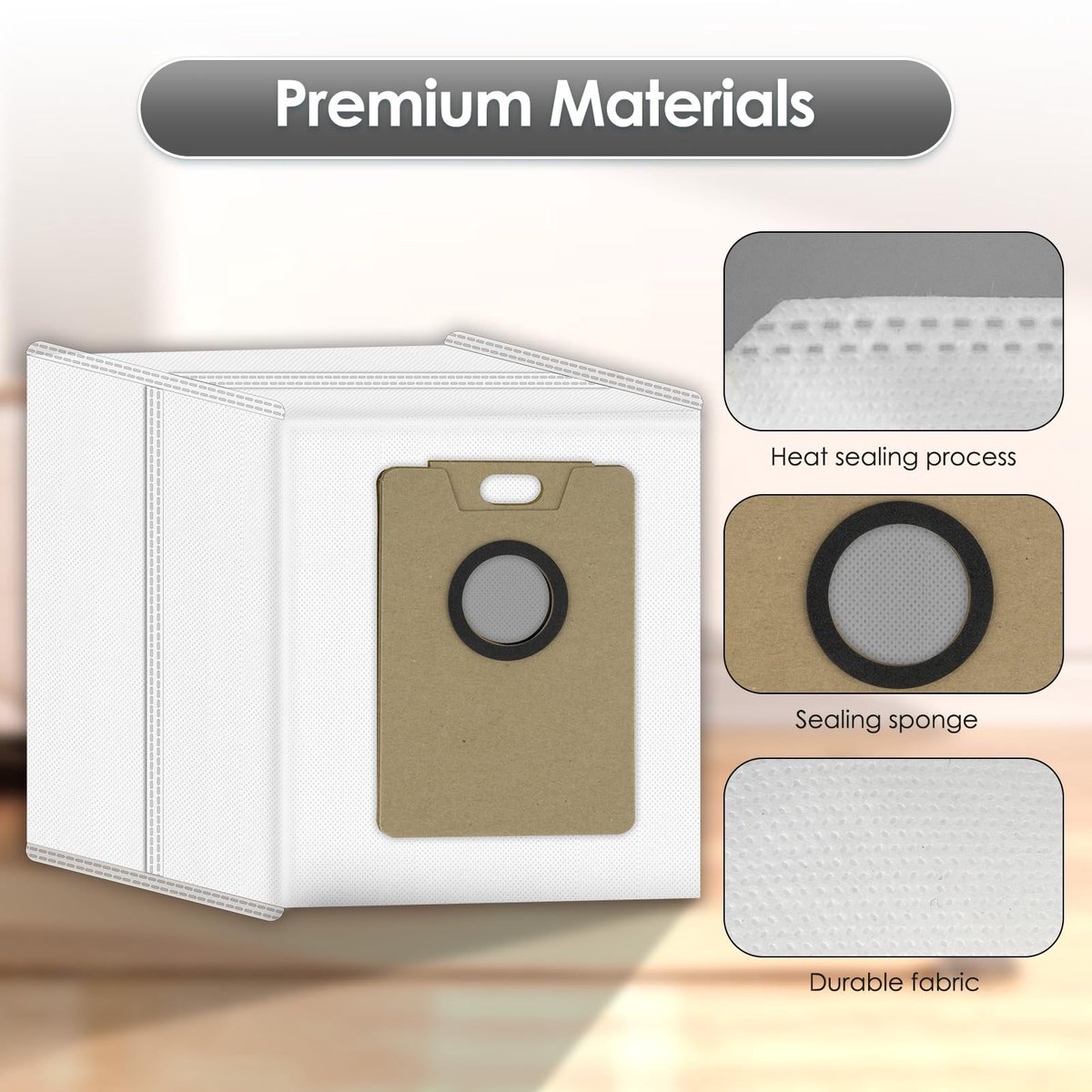 Dailygoods - RV30 Max Plus Vervangende Stofzakken - 16 stuks voor Tapo Robotstofzuiger