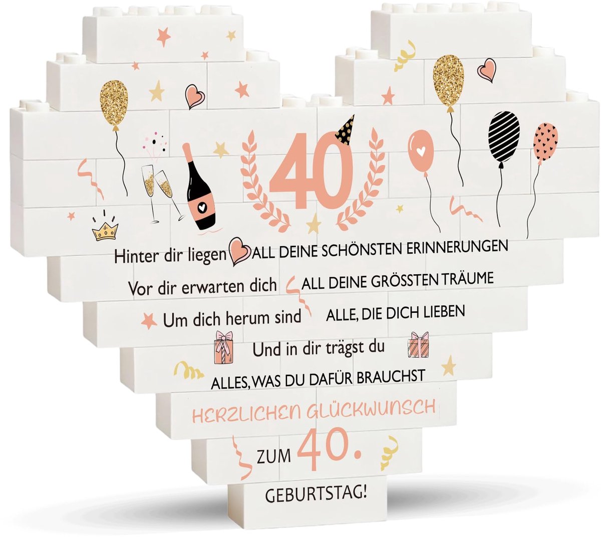 Dailygoods - Grappig Gepersonaliseerd Verjaardagscadeau voor Vrouwen - 40e Verjaardag Decoratie