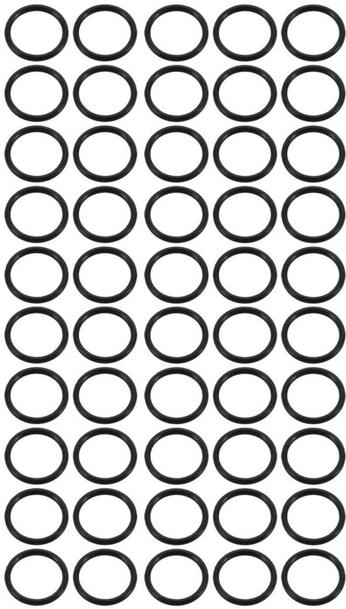 Dailygoods - 50 Stuks Zwarte Nitril Butadieen Rubber O-Ringen - 4 mm Binnen, 0,5 mm Breed