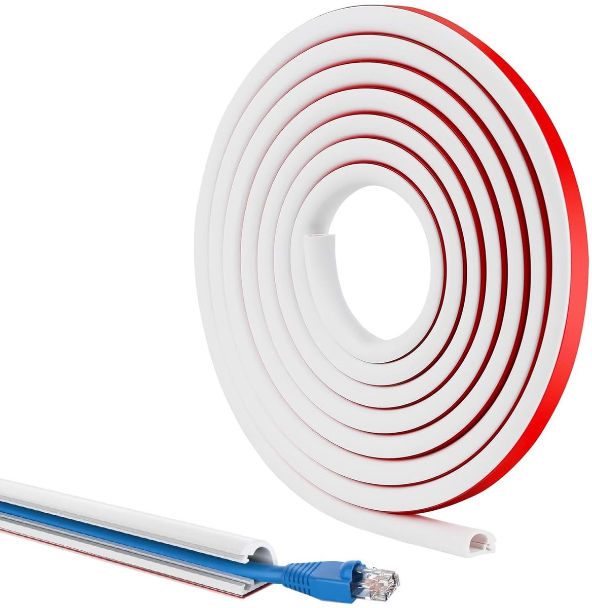 Dailygoods - 3m Zelfklevende Kabelgoot - Semicirculaire Kabelsysteem