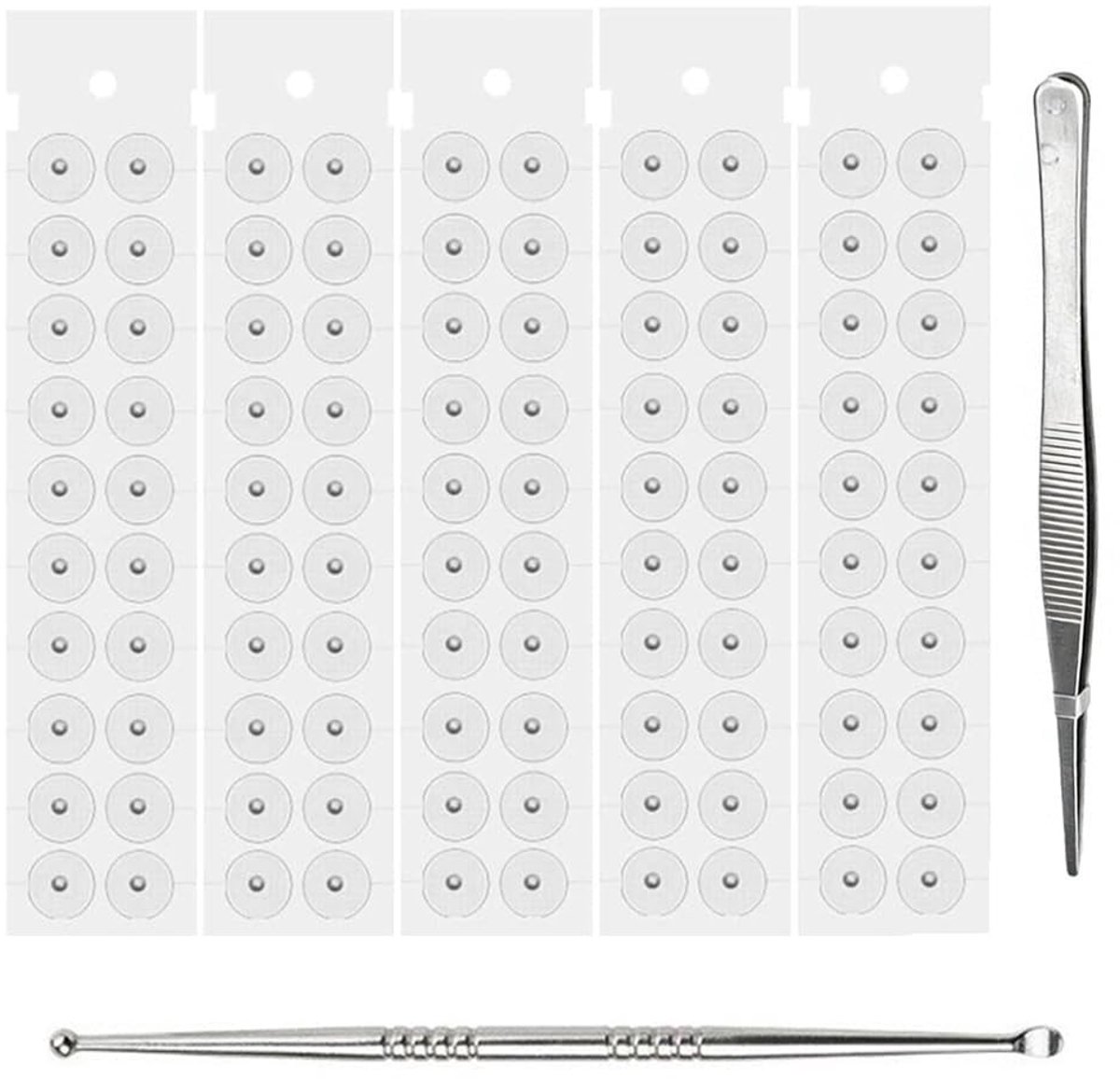 Dailygoods - 100 Stuks Oorzaad Set - Acupressuur Patches voor Ontspanning en Slaap