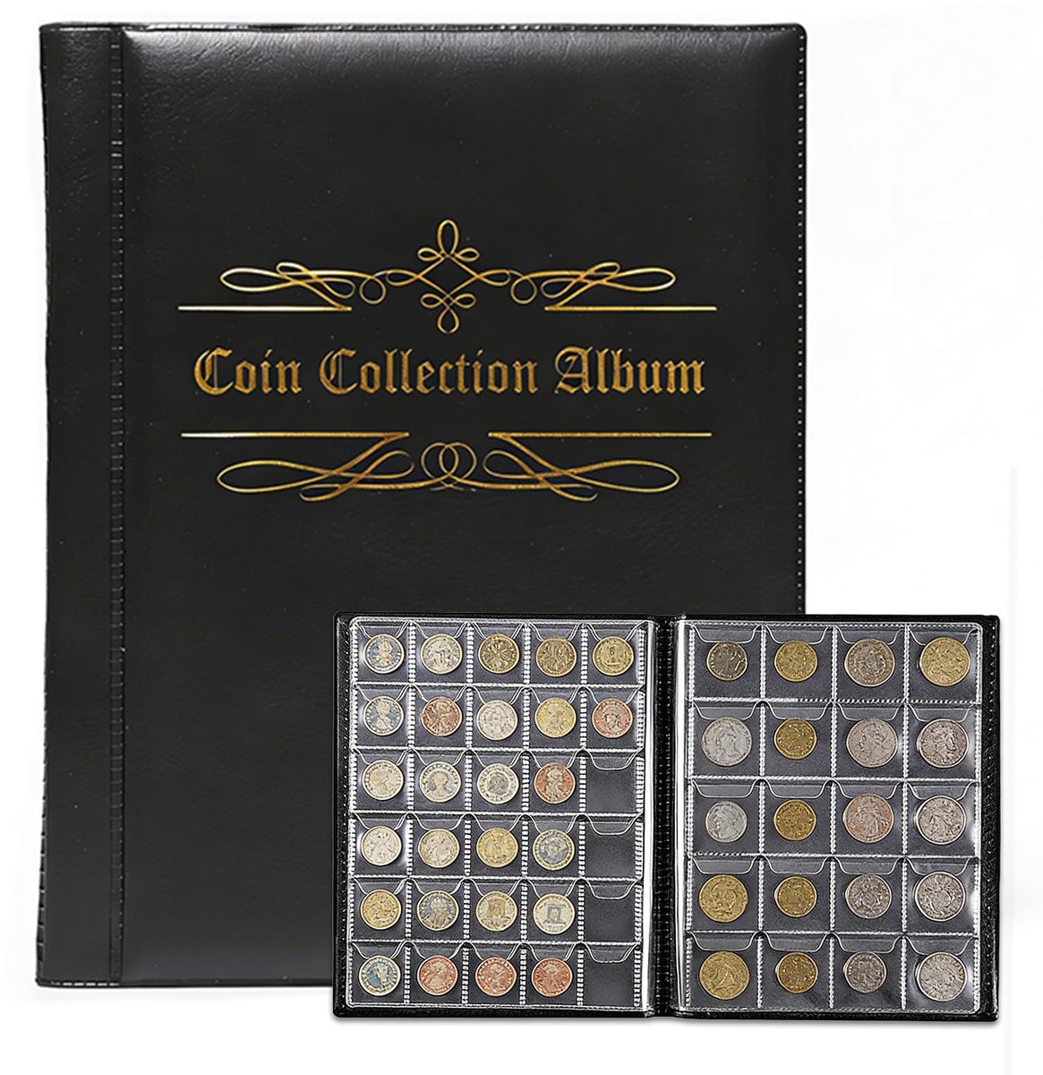 Dailygoods - Muntenalbum 480 Vakken - Verzamelalbum voor Euro en Pond