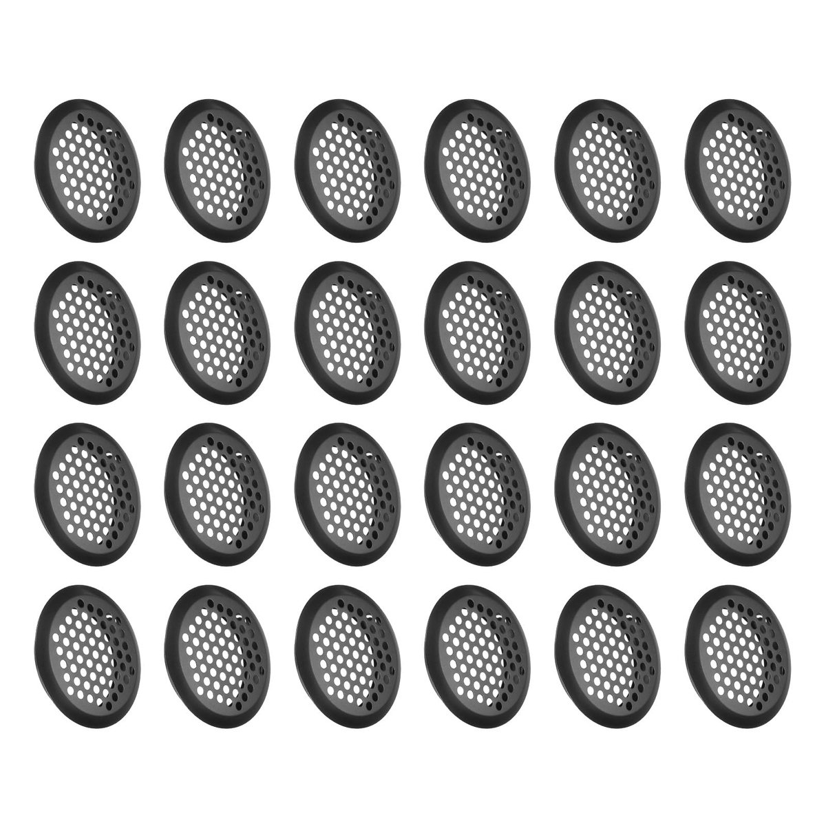 Dailygoods - Set van 24 Ventilatieopeningen - Ronde 50mm Roestvrijstalen Ventiel voor Badkamer en Keuken