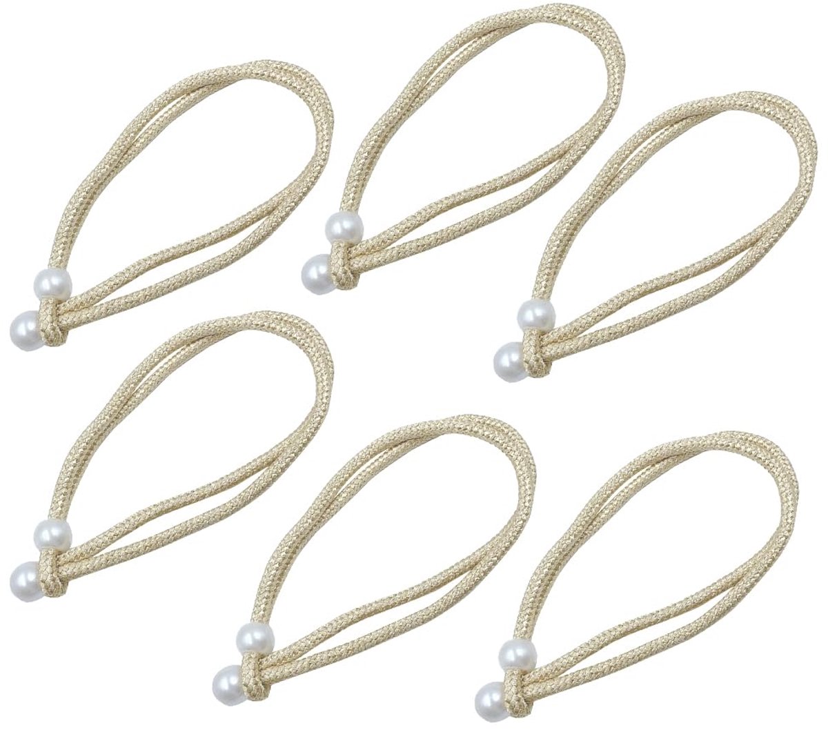 Dailygoods - 6 Stuks Gevlochten Gordijnen met Touwriem voor Diverse Toepassingen