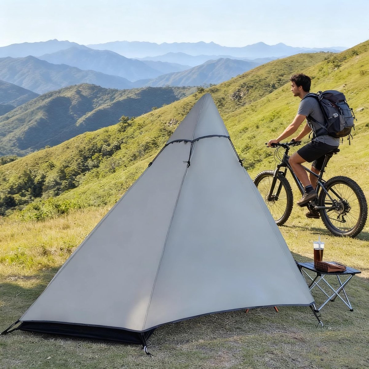 Dailygoods- Campingtent Lichtgewicht - Waterdicht - Trekkingtent - Dubbellaags - Insectenvrij - Compact 44 x 13 x 13 cm