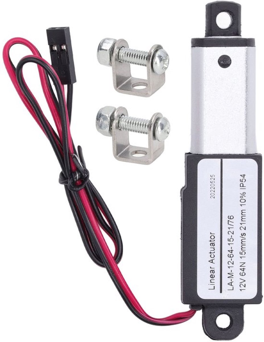 - Mini Elektrische Micro Lineaire Actuator - 12V Actuator voor Landbouwmachines - Aluminium en ABS - Compact en krachtig - Hoge nauwkeurigheid