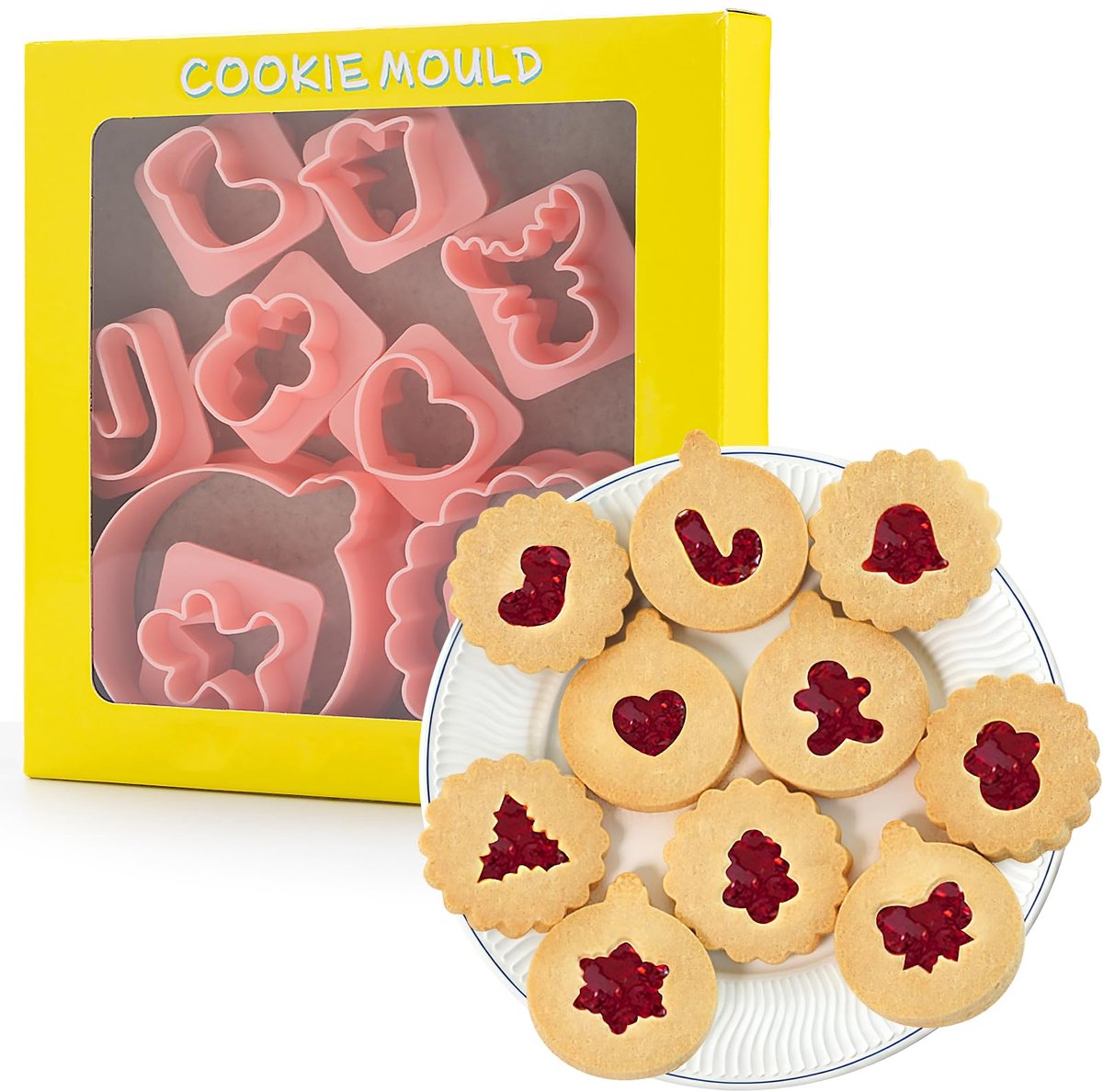 Dailygoods - 10 Stuks Bakvormen voor Kerstmis - Perfect voor Kerstkoekjes