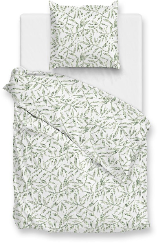 Zohome Ramoscello Dekbedovertrek - 100% Katoen-Perkal - 240x220 - Groen van Zohome — afbeelding 3
