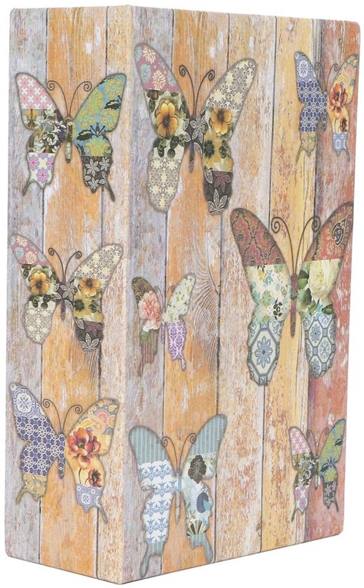 Opbergdoos met cijferslot - Spaarpot - Kluis - Veiligheidsbox - Gestructureerd papier - Afmetingen 18,2x11,8x5,7cm