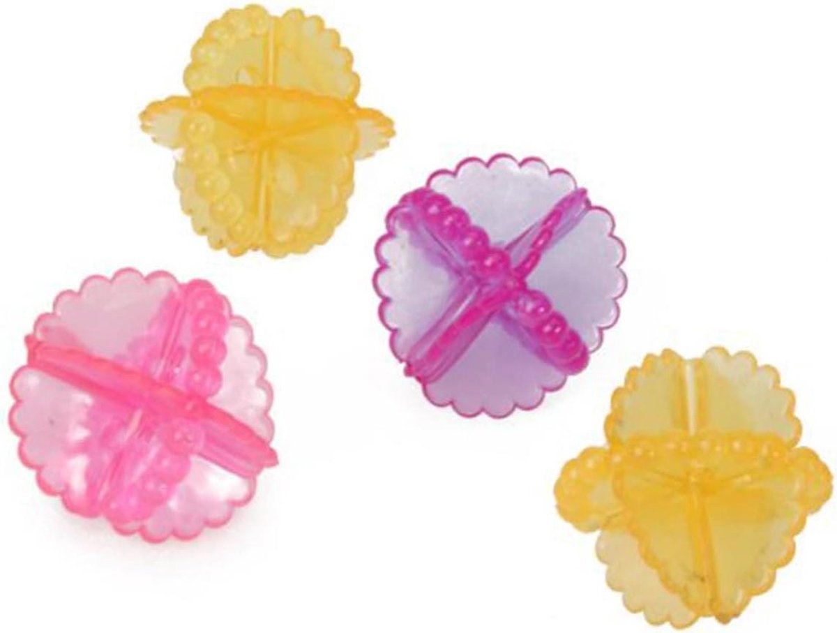 Wasmachinewasballen - Wasballen Drogere - Kleding Wassen - Beschermt Tegen Klitten - 4.8 cm Diameter - Diverse Kleuren