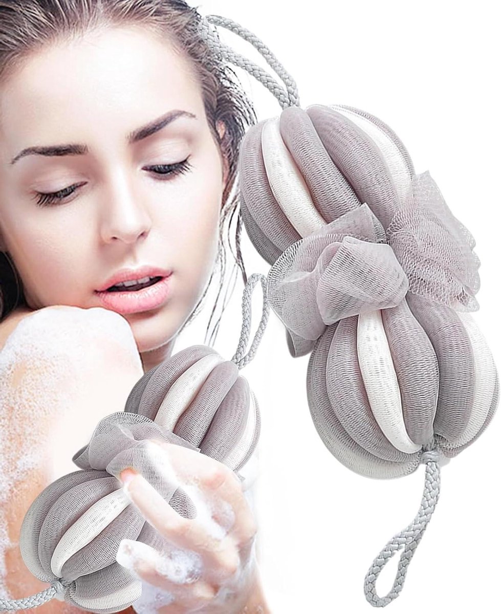 Douche Spons - Bad Luffa - Dagelijkse Reiniging - Zelf Schuimend - 20 cm - Blauw