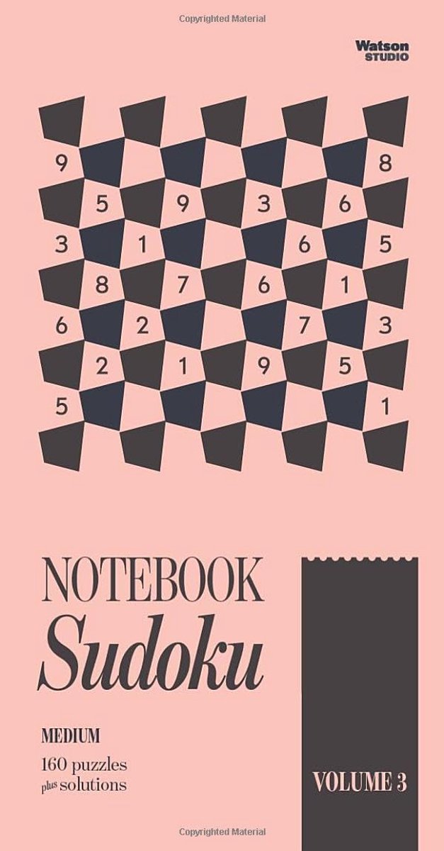 SnelShoppen - Notebook Sudoku Vol. 3 | Medium Sudoku Puzzels voor reizigers | TN Insert 110x210mm | 160 Puzzels + Oplossingen | Perfect voor onderweg