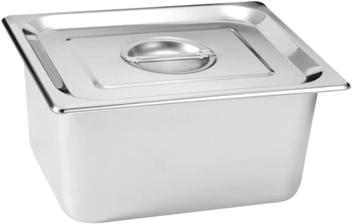 Buffet Pan - Serveerschalen Set - Feesten Restaurants - Roestvrij Staal - 32.5x26.5x15cm - Zilverkleurig