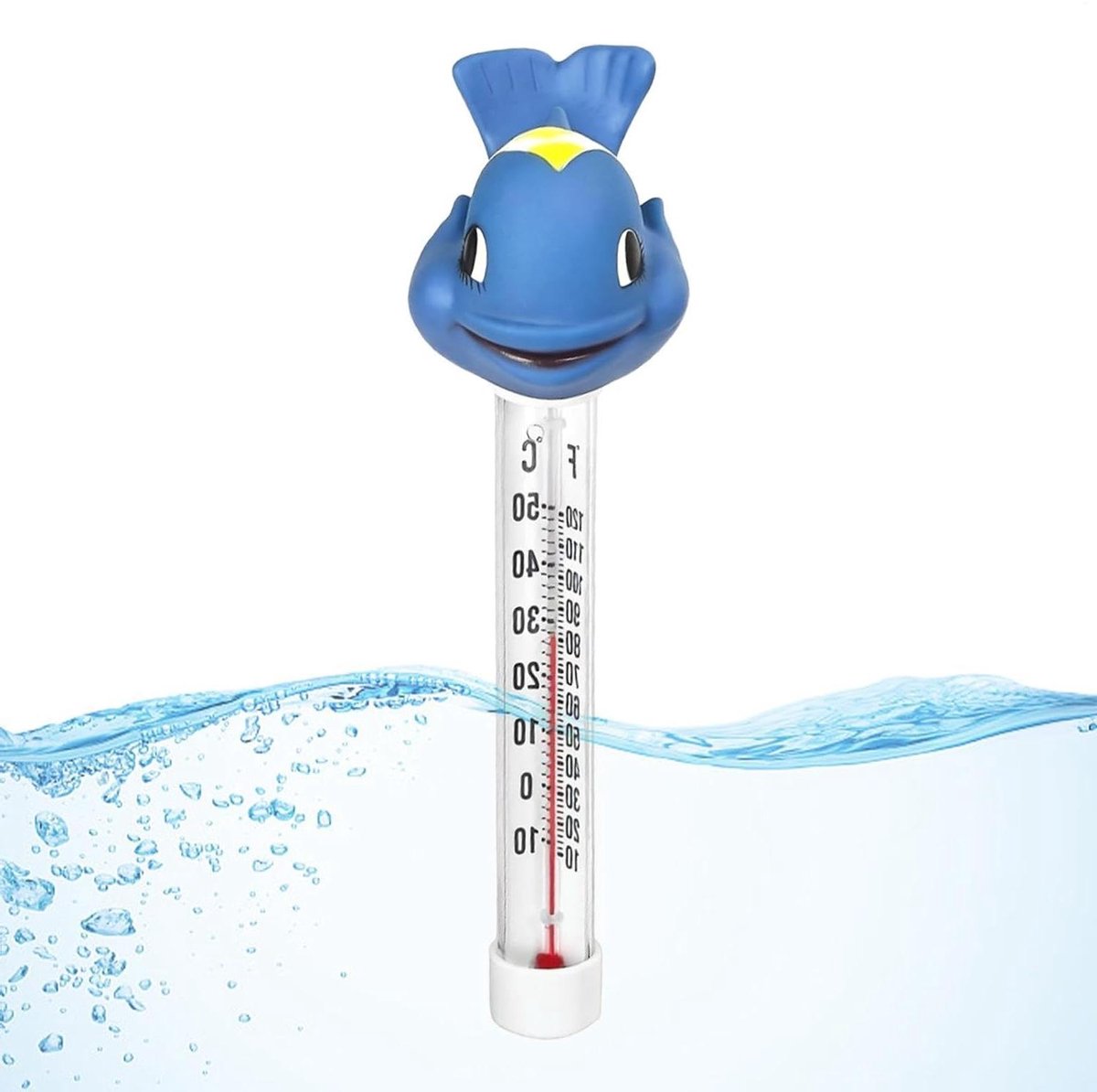 Zwembad Thermometer Drijvend - Vijver Temperatuurmeter - Water Temperatuur Meten - Schattig Visontwerp - 12x21 cm - Niet gespecificeerd