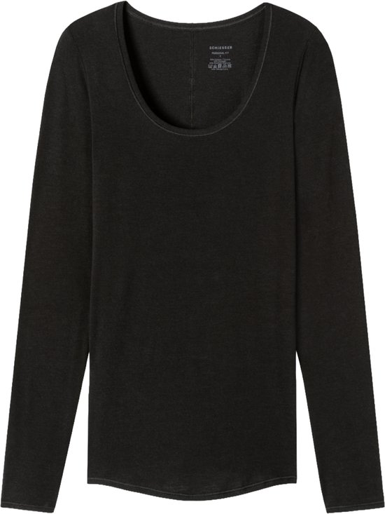 Schiesser Sportshirt/Thermische shirt - 000 Black - maat 44 (44) - Dames Volwassenen - Polyester/Viscose- 155414-000-44
