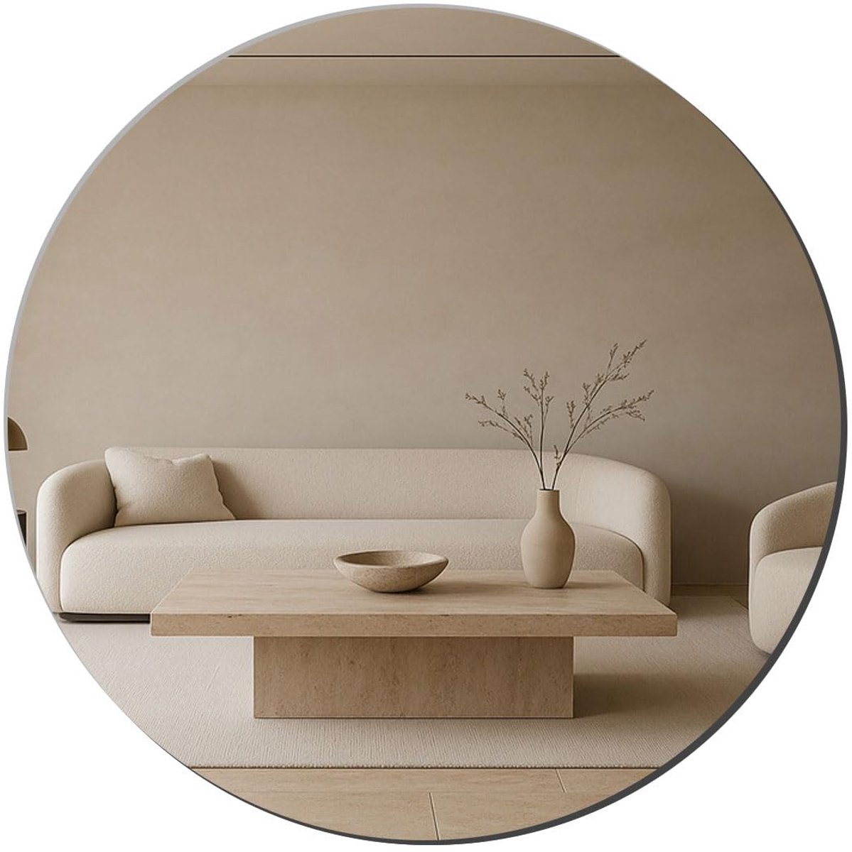 SnelShoppen - Ronde Zelfklevende Acryl Spiegel 30cm - Grote Niet Glas Tegels Plaat Spiegel voor Muren - Badkamer Decoratieve Spiegel - Perfect voor Wo