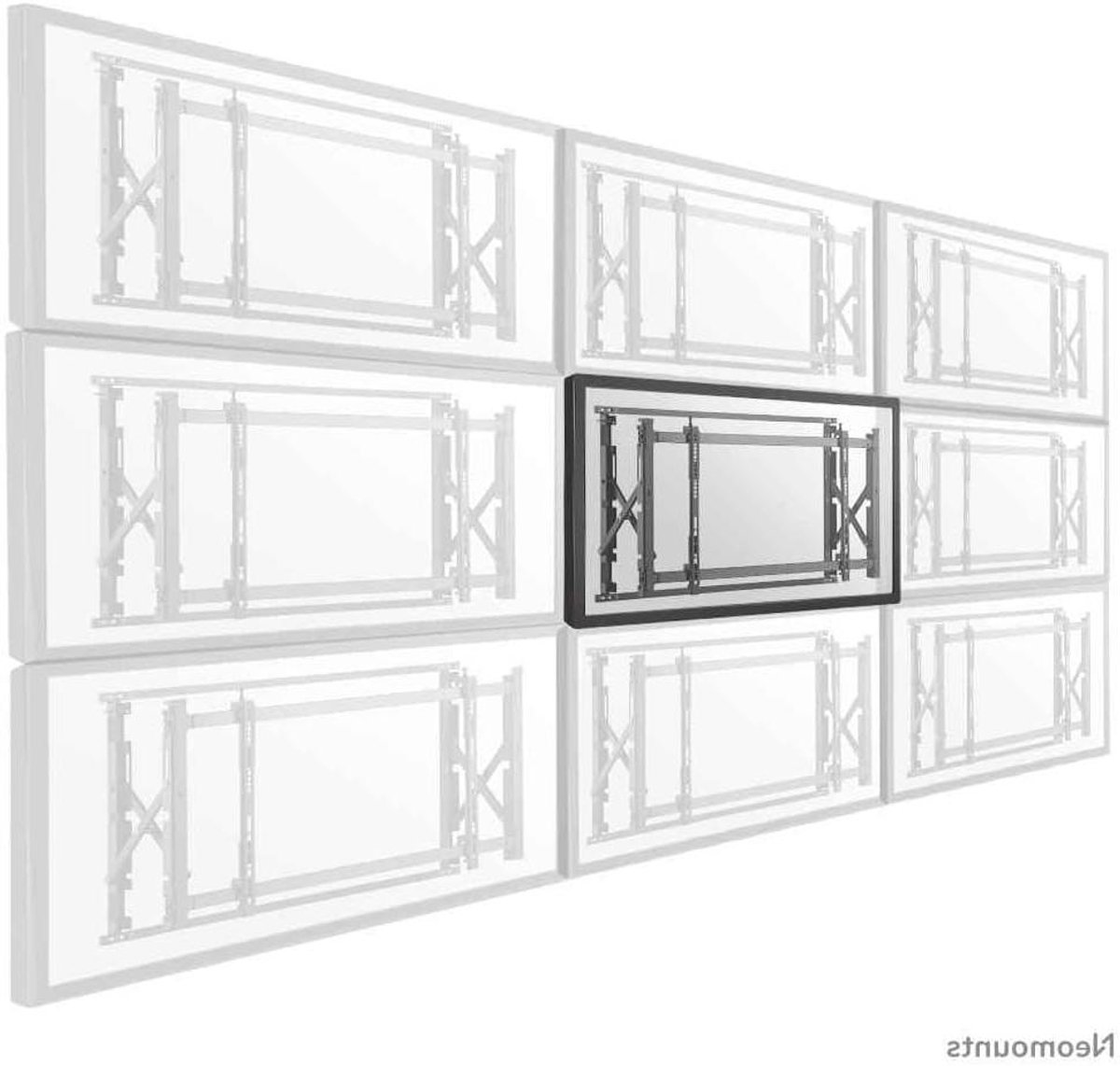 Tv Muurbeugel - Scherm Ophanging - Videomuur Bouwen - Uittrekbaar Systeem - t/m 55 inch - Zwart