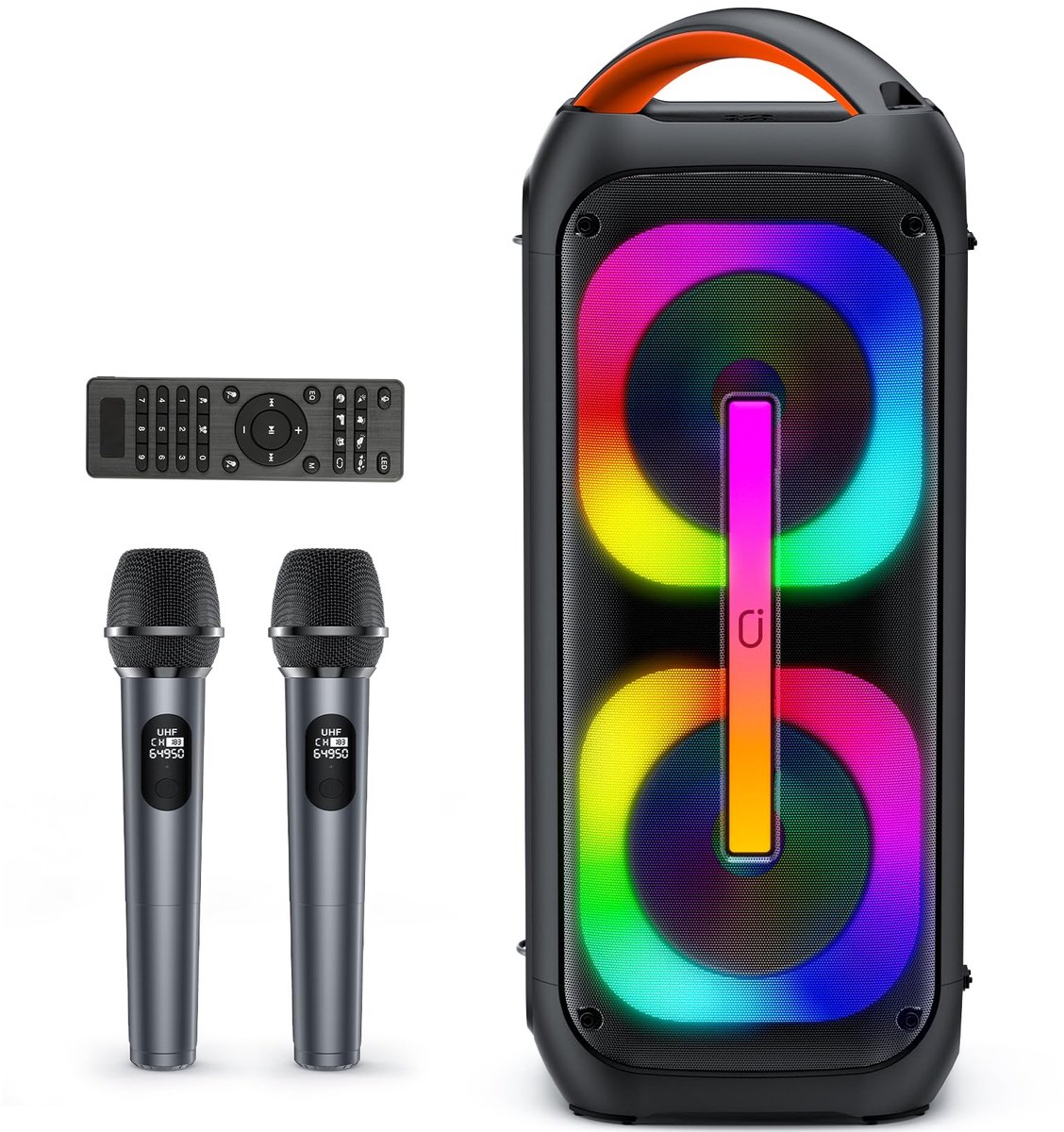 SnelShoppen - JYX Karaoke machine met 2 microfoons, PA-systeem, partybox, USB/TF/AUX ondersteuning, opnamefunctie, ideaal voor feesten en evenementen