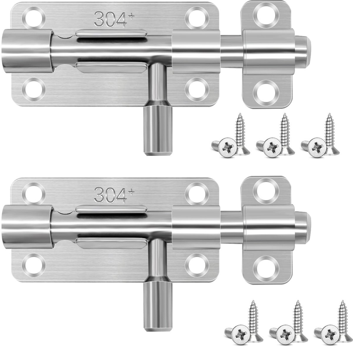 Dailygoods - 2 Stuks Deursloten - Verstelbare en Sluitbare Latch voor Meubels