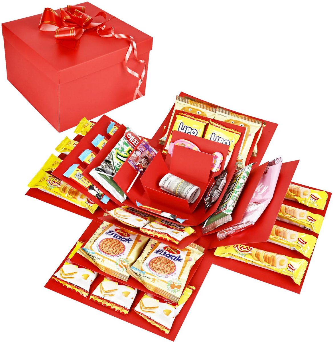 Verrassingsdoos 5-laags - Creatieve explosiebox - Doe-het-zelf geschenkdoos - Perfect voor speciale gelegenheden - ShopVlot