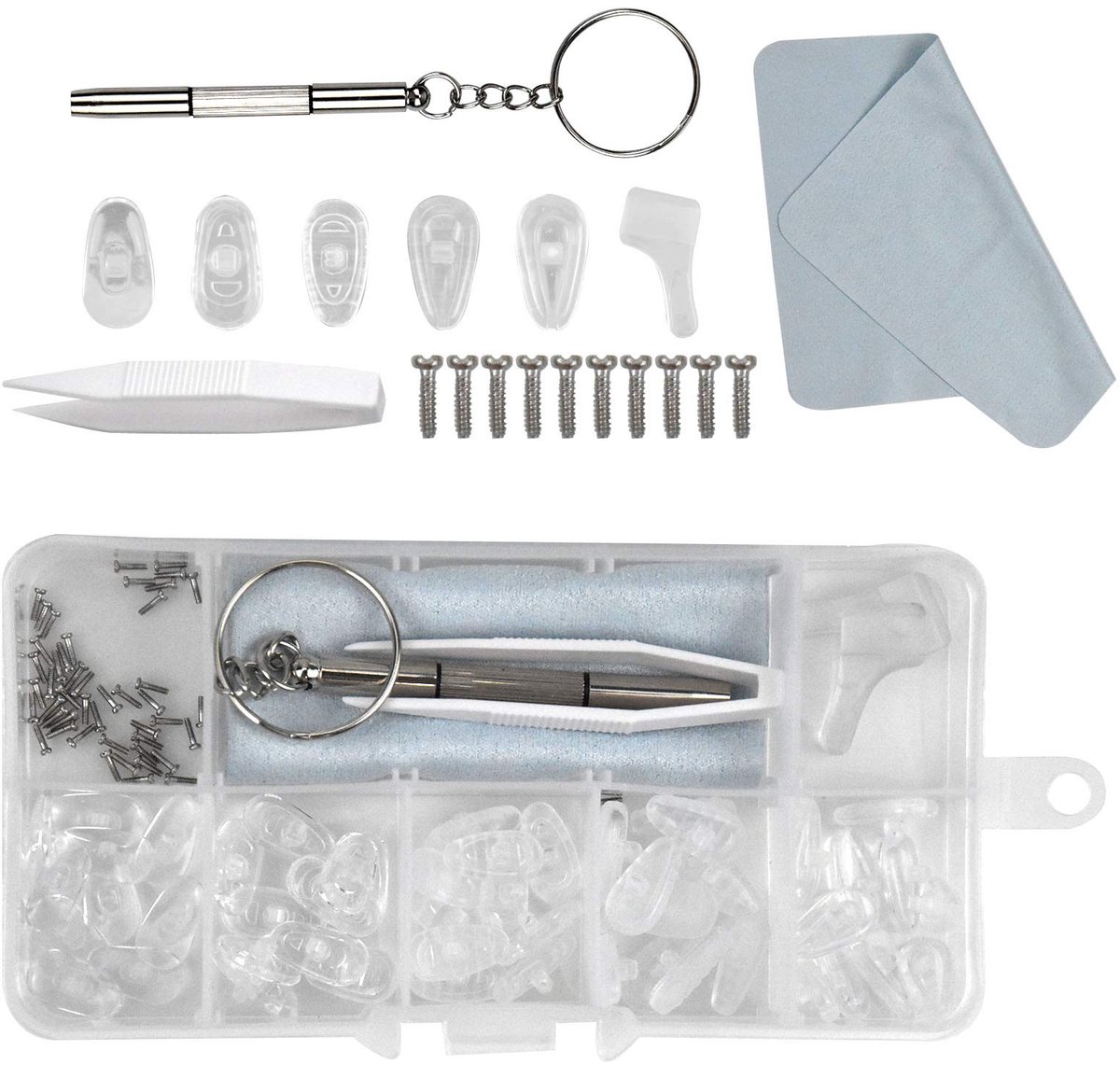 Dailygoods - 25 Paar Silicone Neuspads - Inclusief Schroeven en Schroevendraaier