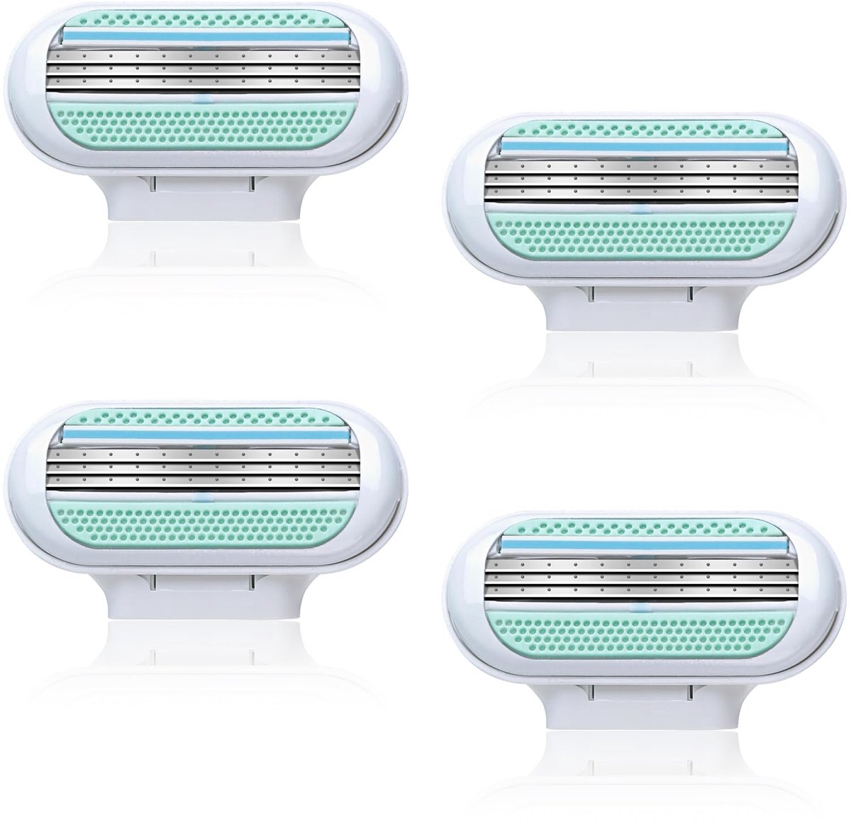 Dailygoods - 4 Stuks Vrouwelijke Scheermesjes met Beschermende Smeerstrips