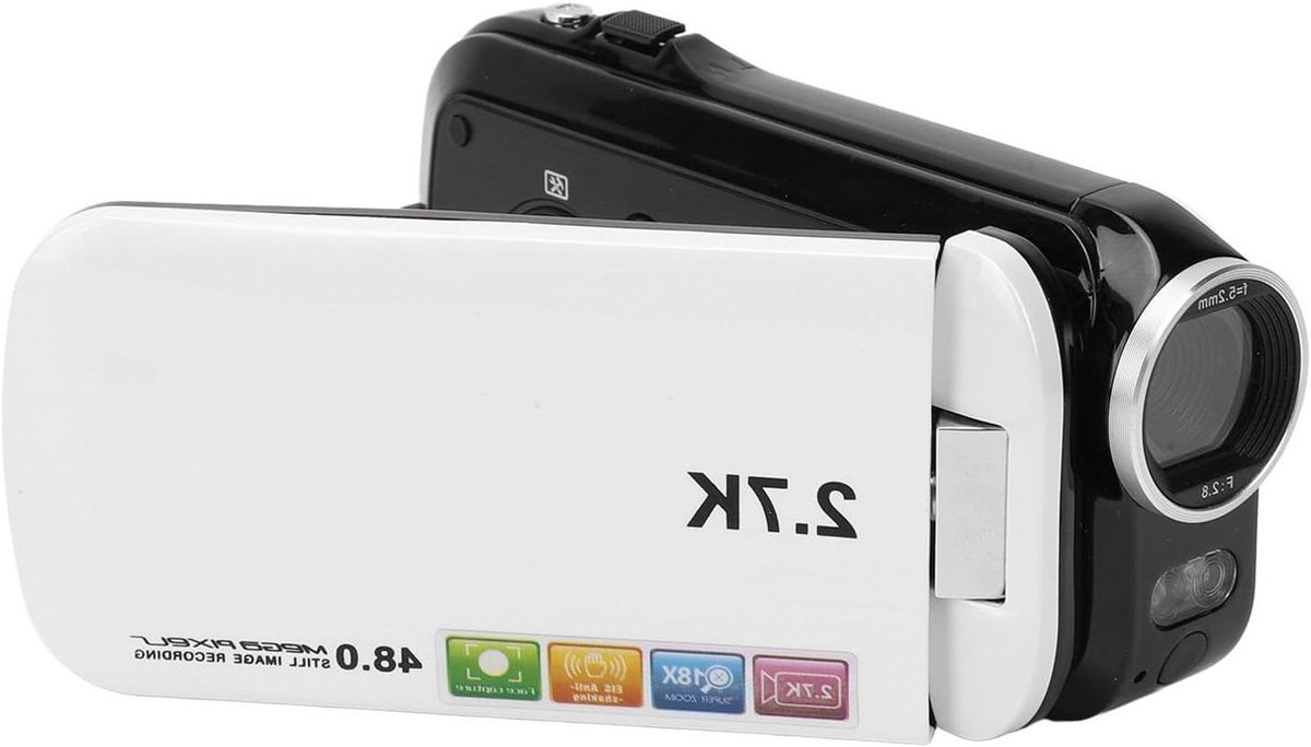 Digitale Camera - Vlog Camera DV-camera - Reizen en Vlogs - Draaibaar Scherm - 48 MP - Zwart