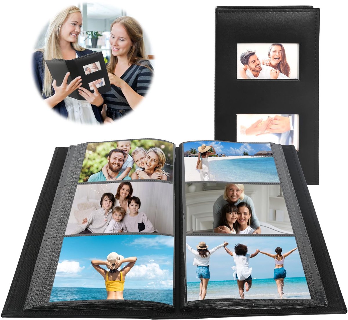 Dailygoods - Fotoalbum voor 300 Foto's 10 x 15 cm - Insteekalbum met Voorraam