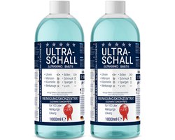 SnelShoppen - 2 x 1000 ml Ultrasoonreiniger Vloeistof voor Brillen, Horloges, Sieraden, Kunstgebitten - Effectieve Concentrate voor Ultrasoon Bad