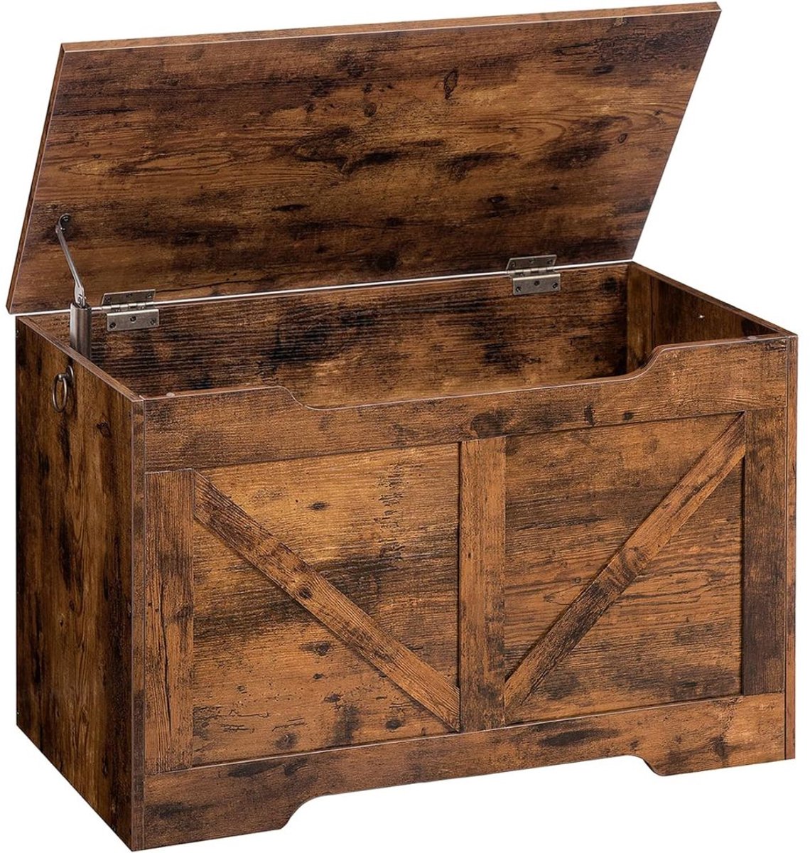 JCP® Dekenkist - Opvouwbare Opbergbox met Poten - Opbergbank - Vintage Bruin - 75cm x 40cm x 51cm