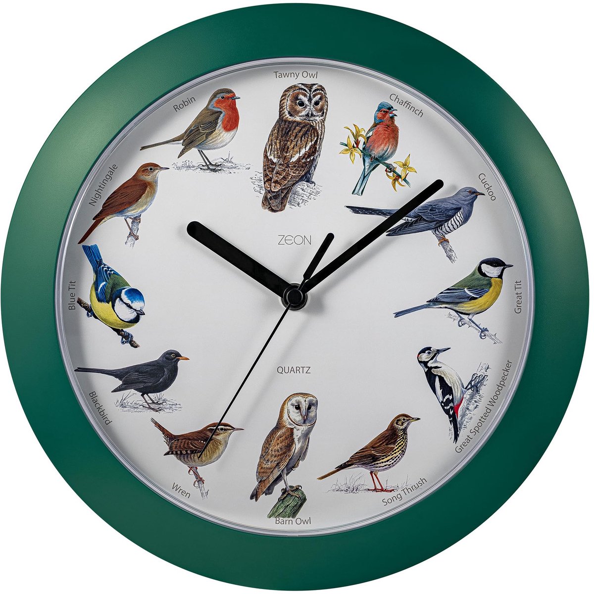 SnelShoppen - Analoge Wandklok Groen 25x25 cm - Stijlvolle Decoratie voor Thuis, Keuken, Kantoor, Tuin - Perfecte Cadeau voor Feestdagen en Verjaardag