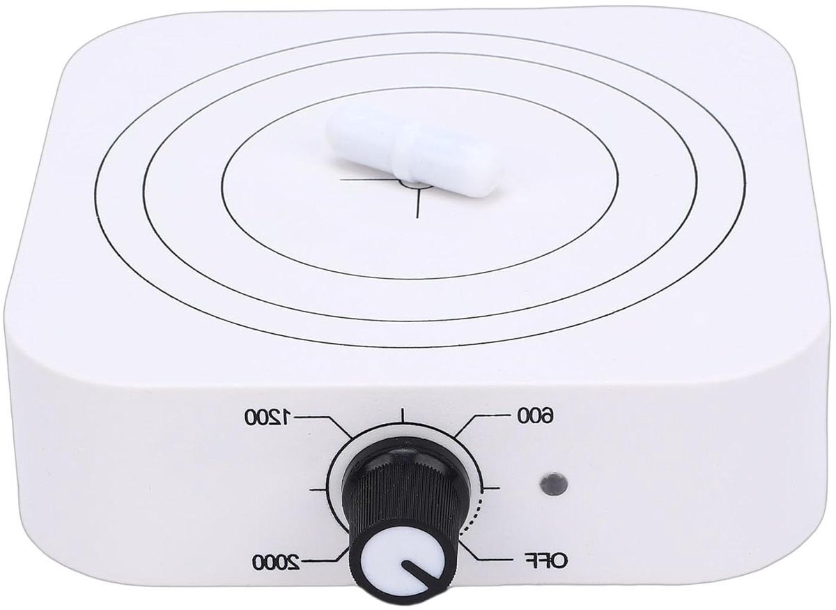 Magneetroerder Laboratorium - Roerplaat Mini - Vloeistoffen Mengen - Compact Formaat - 1 Liter Capaciteit - Wit