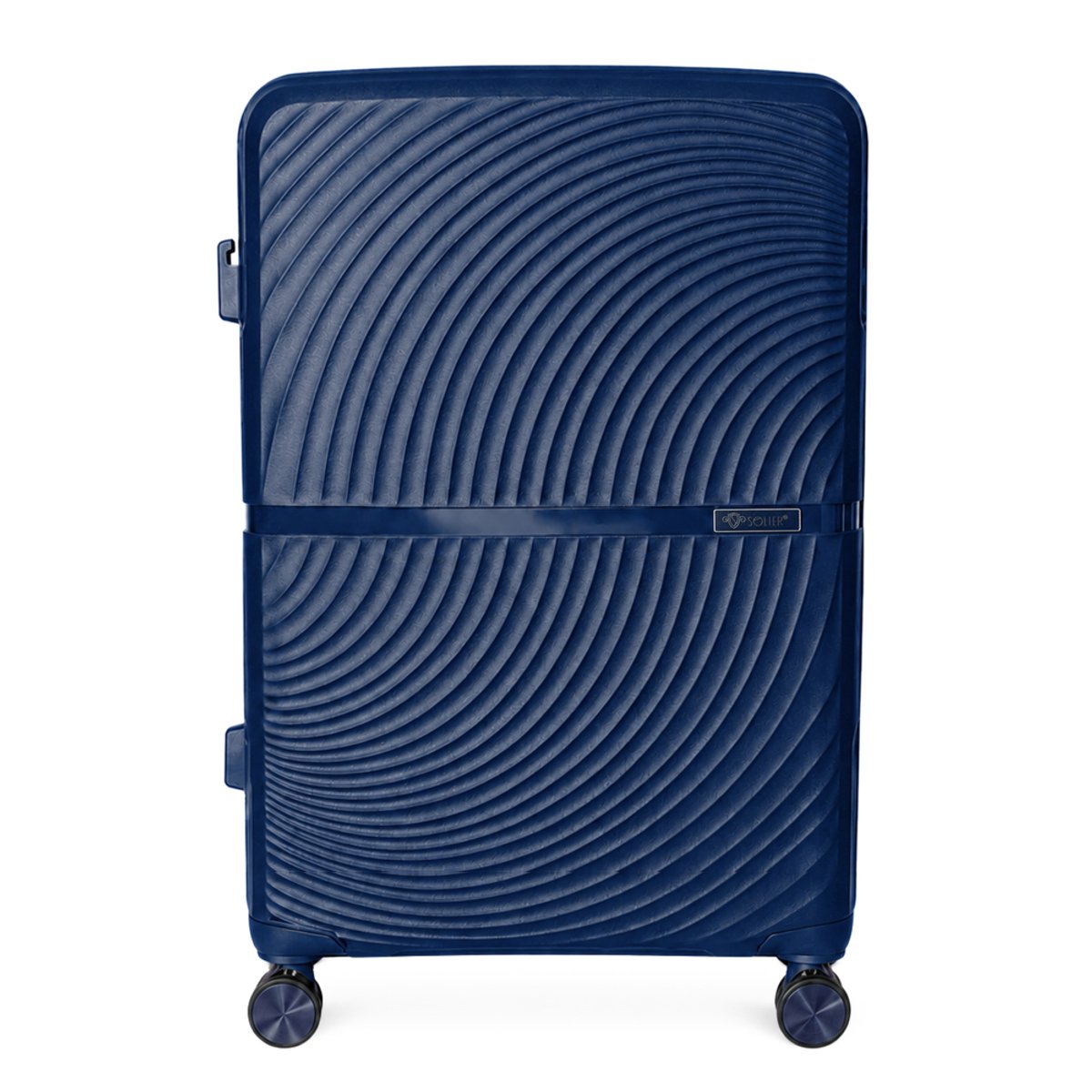 Solier TORIDE 23” – Middelgrote reiskoffer M – Donkerblauw – Hardcase van PP – 8 zwenkwielen 360°