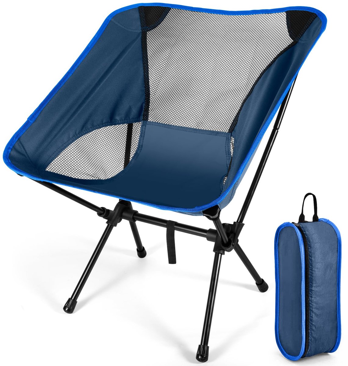 SnelShoppen - Opvouwbare Campingstoel - Ultralichte Draagbare Klapstoel met Opbergtas - Perfect voor Barbecue, Picknick, Vissen, Strand en Wandelen