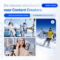 Content creators met smartphone en action cam op flexibele statieven in verschillende settings.