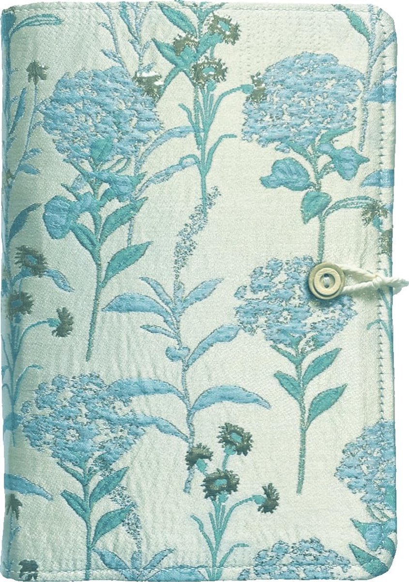 SnelShoppen - ipoul Dagboek voor vrouwen, Hervulbaar Notitieboek A5 met Bloemenborduurwerk, 6 Ringen, Budgetmap, Planner Map in Blauw, Perfect Reisdag