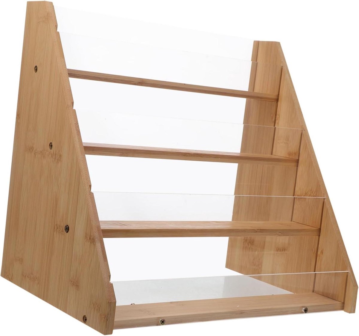 Kaarten Display Stand - Ansichtkaarten Organizer - Decoratie Presentatie - Multilaags Ontwerp - 34x31x22.5cm - Multicolor