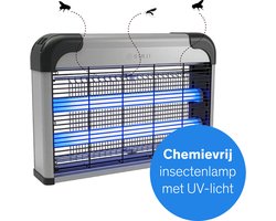 Sinji Elektrische Insectenlamp, Vliegenlamp en Muggenlamp voor Binnen, UV-licht, 20W, Tegen Vliegen, Muggen en Fruitvliegjes