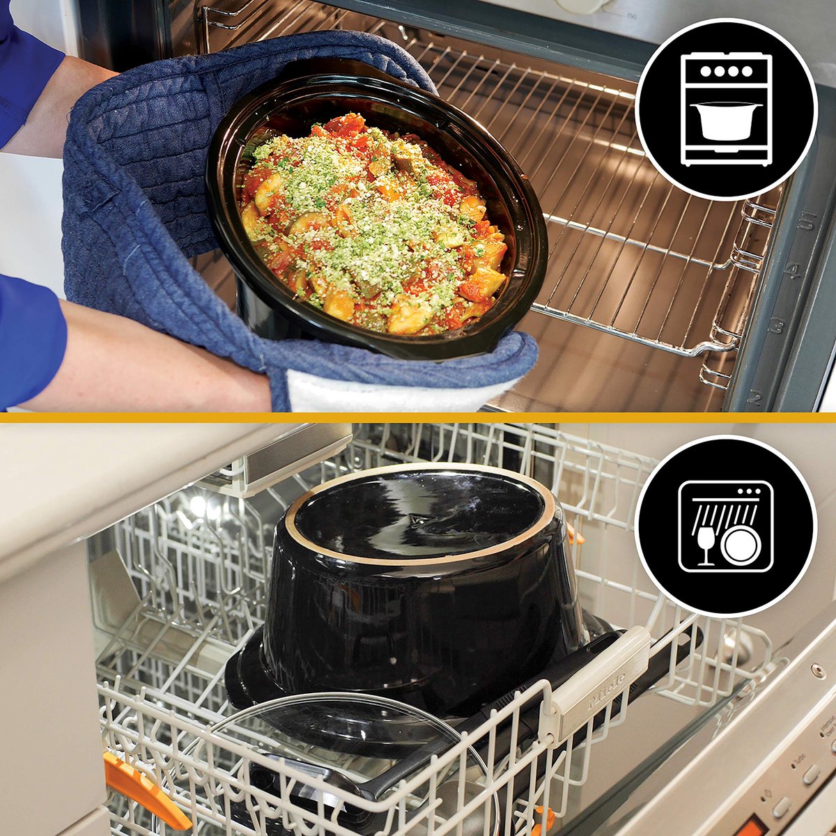 SnelShoppen - Digitale Slowcooker 7,5 liter - Instelbare Gaartijd - Roestvrij Staal - Zilver en Zwart - Perfect voor Feesten en Grote Gezelschappen