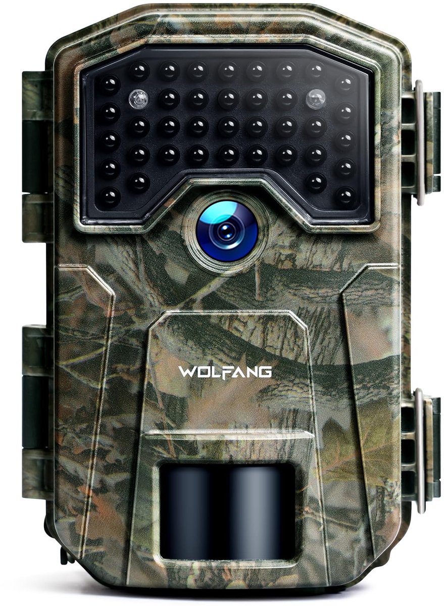SnelShoppen - Wildcamera 2160P 48MP HD met No Glow Infrarood, Bewegingsmelder, Nachtzicht, IP66 Waterdicht voor Dierenobservatie, Beveiliging, Buiten,