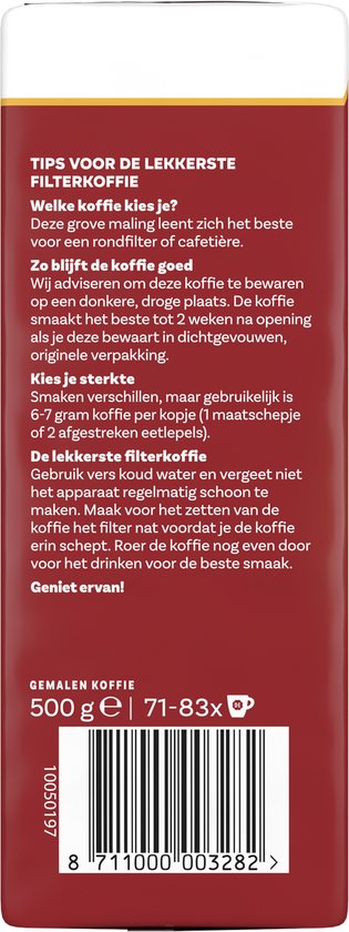 Douwe Egberts Aroma Rood Grove Maling filterkoffie - 6 x 500 gram
