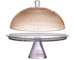 Bloomingville Tayo taartplateau van glas met stolp – Ø 32 cm