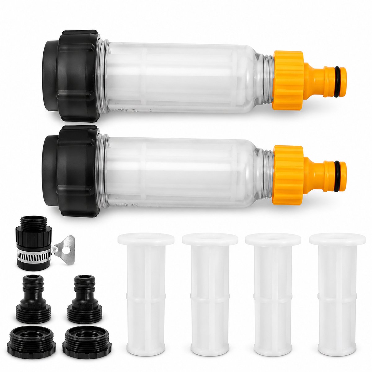 Ryoudavell - Waterfilter voor Hogedrukreiniger G3/4 - Inlaatfilter voor Hoge Druk Slang met Filterelementen - Geschikt voor Kärcher & Alle Reinigers met 3/4" Wateraansluiting - Zwart