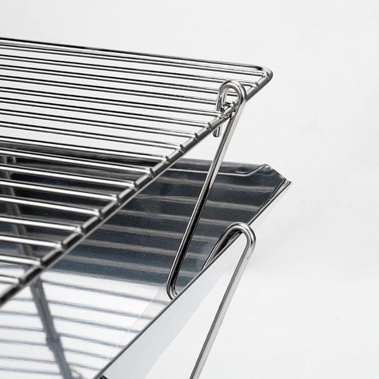 Campingfornuis Roestvrij Staal - Draagbaar Gasfornuis - Buiten Koken - In Hoogte Verstelbaar - 34 x 34 x 275 cm van Campingfornuis — afbeelding 3