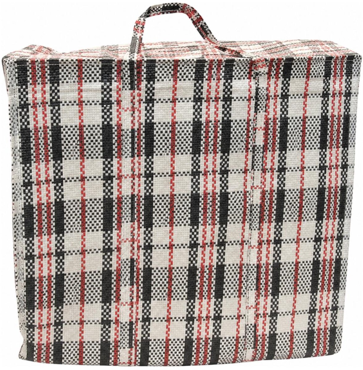 Benson Dekentas/kussentas - kunststof - geruit / wit - 70 x 48 x 28 cm - medium formaat