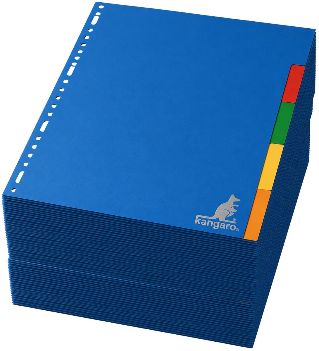 Stylex tabbladen set - 50x stuks - gekleurd - 23 ringen - A4 formaat - kunststof - voor ringmappen