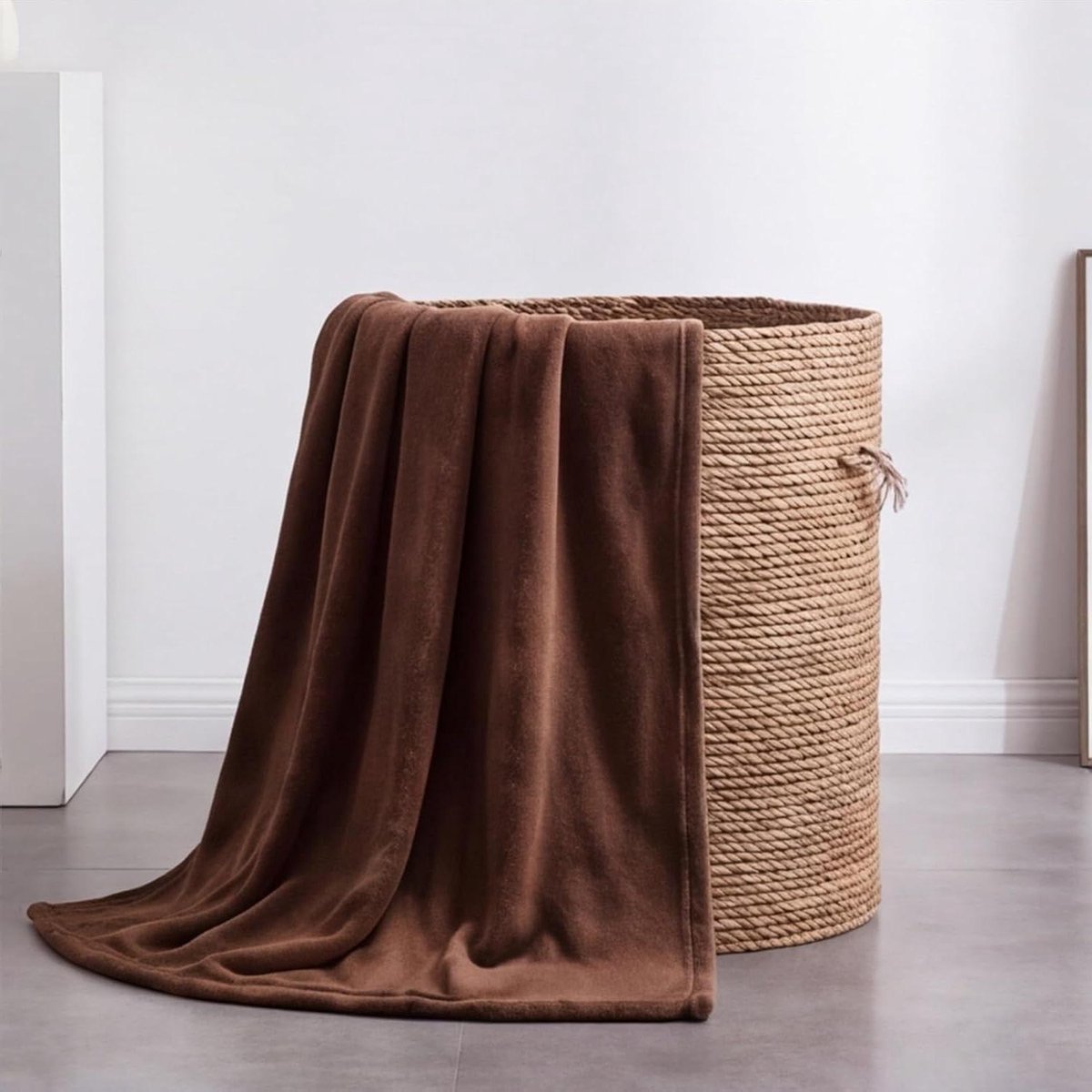 Knuffeldeken - Zachte deken - Gezelligheid thuis - Warmtebehoud laag - 120 x 255 cm - Bruin