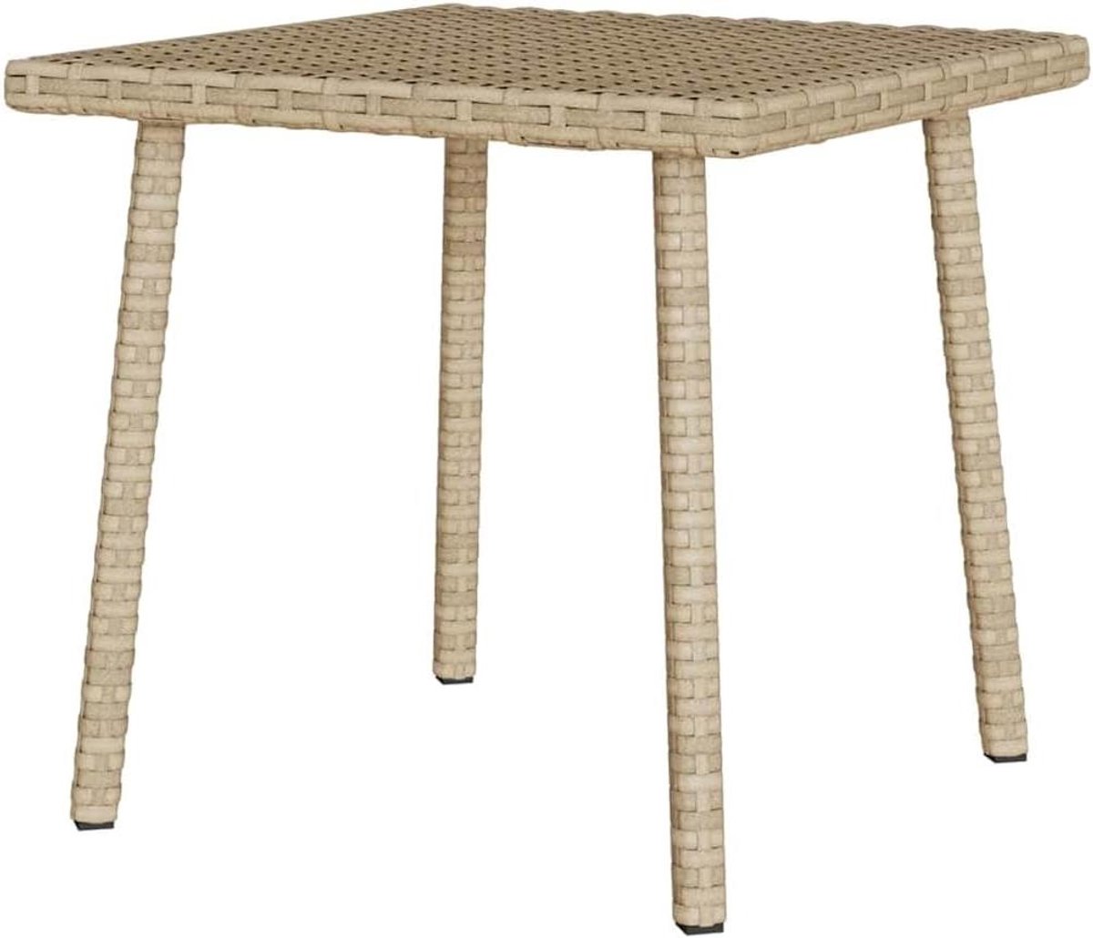 Tuintafel Rechthoekig - Buiten Salontafel - Geniet Buiten - Onderhoudsvriendelijk PE-rotan - 40x40x37 cm - Beige