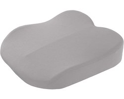 Autostoelverhoger - Stoelverhoger volwassenen - Comfortabel Rijden - Traagschuim Vulling - 41x41x10cm - Grijs